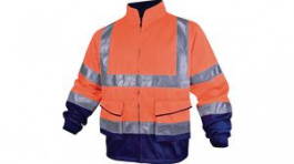 PHVE2OMXX, High Visibility Work Jacket Size XXL Flourescent Orange, Delta Plus