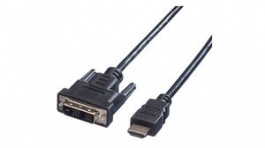 11.99.5553, Video Cable, DVI-D 18 + 1-Pin Male - HDMI Plug, 10m, Value