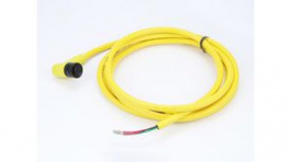 1200720250, Micro-Change (1/2"-20 UNF) Single-Ended Cordset 3 Poles Female (90°) to Pigtail 22 AWG Yellow PVC Cable 1.83m, Molex