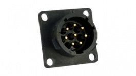 UTS0128P, Flange Mount Receptacle Circular Connector, 8 Plug Contacts, Souriau Esterline Sunbank