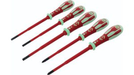 T49283P, DextroVDE Glo Phosphorescent Slim Screwdriver Set&nbsp;&nbsp;Non-Roll 5, C.K Tools (Carl Kammerling brand)
