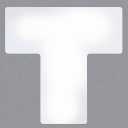 104465, Floor Corner Marks, T-shaped PU=1 PAK, Brady