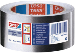50565 50MM X 25 M TRANSPAR, Aluminium tape silver 50 mmx25 m, Tesa