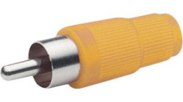 RND 205-01354, RCA Connector, Plug, Cable Mount, Yellow, RND Connect