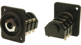 CP303080X, Гнездо; Jack 6,35мм; "мама"; stereo; пайка; 19x24мм; Серия: FT, Cliff