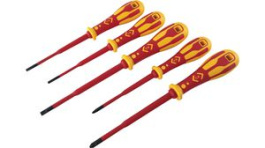 T49283D, DextroVDE Slim Screwdriver Set Pozidriv/Slotted 5pcs., C.K Tools (Carl Kammerling brand)