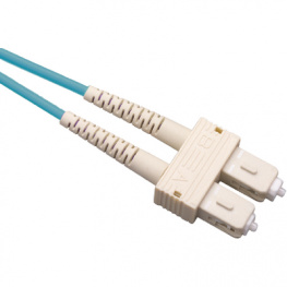 SCSCOM3DAQ10, FO cable 50/125um OM3 SC/SC 10 m Turquoise, AFL Hyperscale