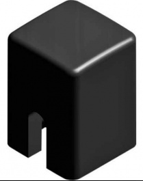 RND 210-00225, Cap black Square 4.0x4.0x5.5 mm, RND Components