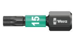 05057623001, Насадка; Torx®; TX15; Длина: 25мм; Монтаж: 1/4" (D6,3мм), Wera Tools