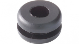 HV1212 PVC-FR BK 2000, Cable Grommet Black diam. 4 mm, HellermannTyton