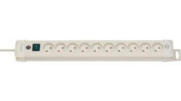 1156225010, Outlet Strip 10 Type K White Type K 3m, Brennenstuhl