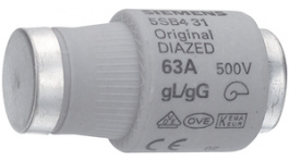 5SB4311, DIAZED Fuse 63A 500V 440V DIII, Siemens