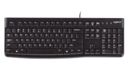 920-002508, Keyboard, K120, US English with €, QWERTY, USB, Cable, Logitech