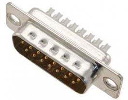 09670155615, D-Sub plug 15 Male Solder Cup / Solder Lug/Straight, Harting