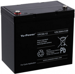YPC55-12, Lead-acid battery 12 V 55 Ah, Yuasa
