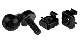 CABSCREWM5B, Screws and Cage Nuts, Pack of 50 Pieces, M5, 16mm, Steel, StarTech.com