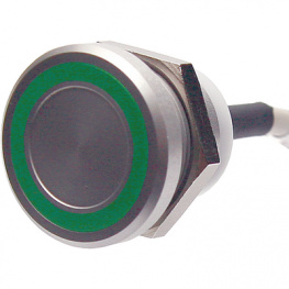 PBAR11F0000W2A, Piezo switch Natural aluminum, APEM