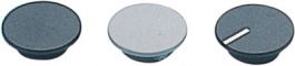 CAP K9/10 BLACK, Cover without line 19 mm black, Cliff