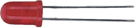 HLMP-3600, LED; 5мм; красный; 2,1мкд; 60°; 15мА; 5В; Поверхность: выпуклая, Broadcom (Avago)