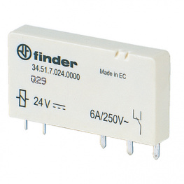34.51.7.060.4010, PCB power relay 60 VDC 170 mW, FINDER