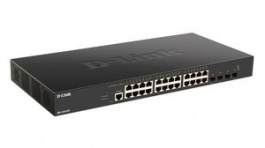 DXS-1210-28T, 10 Gigabit Ethernet Smart Switch, 28x 10/100/1000 Managed, D-Link