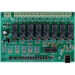 K8090, 8-channel USB relay card, Velleman