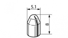 AT427C, Switch Cap 8 mm 5.1 mm, NKK Switches (NIKKAI, Nihon)