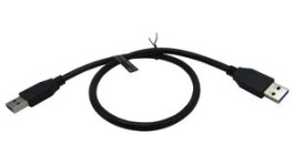 RND 765-00090, USB 3.0 A Plug to USB 3.0 A Plug 500mm Black, RND Connect