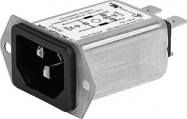 5123.1003.0.21, Power inlet with filter 4 A 250 VAC, Schurter