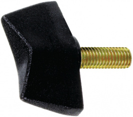 3404.1002, Ручка лепестковая; M6; 15мм; полиамид; H:15мм; черный; W:28мм, Mentor