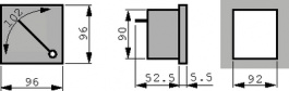 96DV,10V DC, Аналоговые дисплей 96 x 96 mm 10 VDC, GANZ KK Ltd