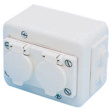 30 348 90 00 Surface-mounted appliance socket, double, 24 VDC, Female