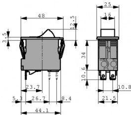 4430.0022, Выключатель максимального тока; Uном:240ВAC; 60ВDC; 10А; 35г, Schurter