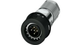 1021815, M12 Straight Push-Pull Cable Plug, 5 Poles, A-Coded, Crimp, Phoenix Contact