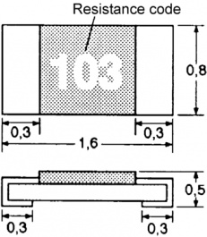 RK73H1JTTD43R0F, Resistor SMD 43 Ohm +- 1 %, KOA