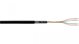 TSK1147 [50 м], Провод наушников; многопров; 4x0,08мм2; OFC; черный; O2мм; 50м, Tasker