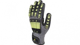 VV910JA09, Anti-Vibratory Glove Size=9 Yellow / Grey, Delta Plus
