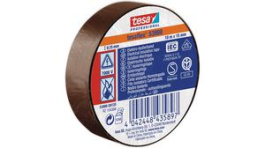 53988-00120-00, Soft PVC Insulation Tape Brown 15mm x 10m, Tesa