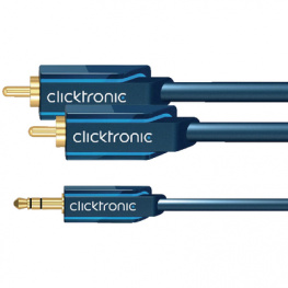 70468, Audio cable stereo jack - cinch 3 m, Clicktronic