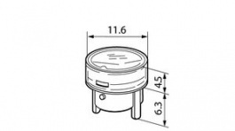 AT4132JB, Switch Cap 4.5 mm 11.6 mm, NKK Switches (NIKKAI, Nihon)