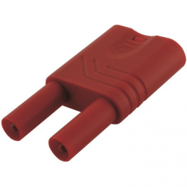 KST S WS ROT, Safety plug diam. 4 mm Red CAT II, SKS Kontakttechnik