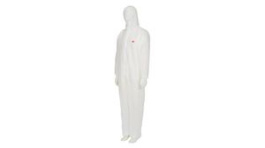 4500WM, Protective Coverall, M, Polyester/Polypropylene / Polyethylene Laminate, White, 3M