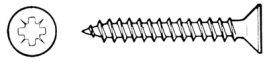 1075050, Wood Screw with Countersunk Head 50 mm, BOSSARD