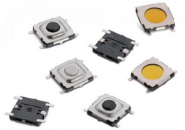 431151008826, Tact Switch with ground terminal SMT Yellow, WURTH Elektronik