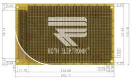 RE320-LF, Laboratory card FR4 epoxy heat tin-plated, Roth Elektronik