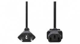 RND 465-00944, Mains Cable Type J (T12) - IEC 60320 C13 1.8m Black, RND Connect