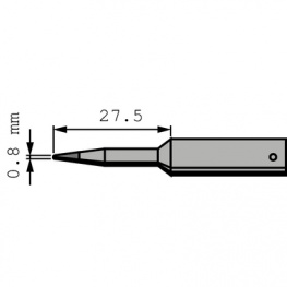 832SDLF, Жало; коническое; 0,8мм; для станций ERSA-RDS80, Ersa
