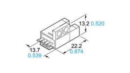 PM-R54P, U-Shaped Photoelectric Sensor, Fork Light Barrier, 0...5 mm, Panasonic