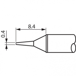 STTC-022, Soldering Tip Conical / Narrow 330 °C, Metcal