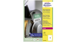 L7917-40, Label, Polyethylene, 297 x 210mm, 40x 1pcs, White, Zweckform